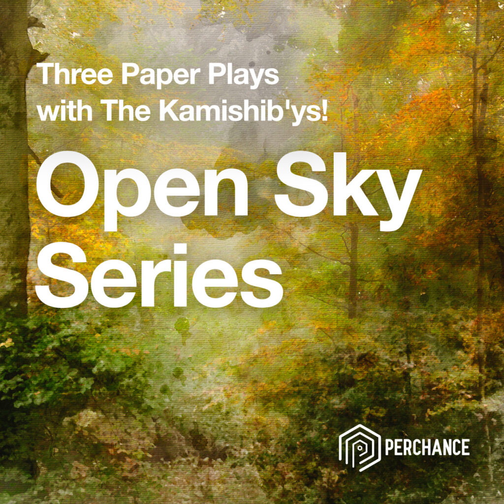 Poster for the Open Sky: Three Paper Plays with The Kamishib’ys! production
